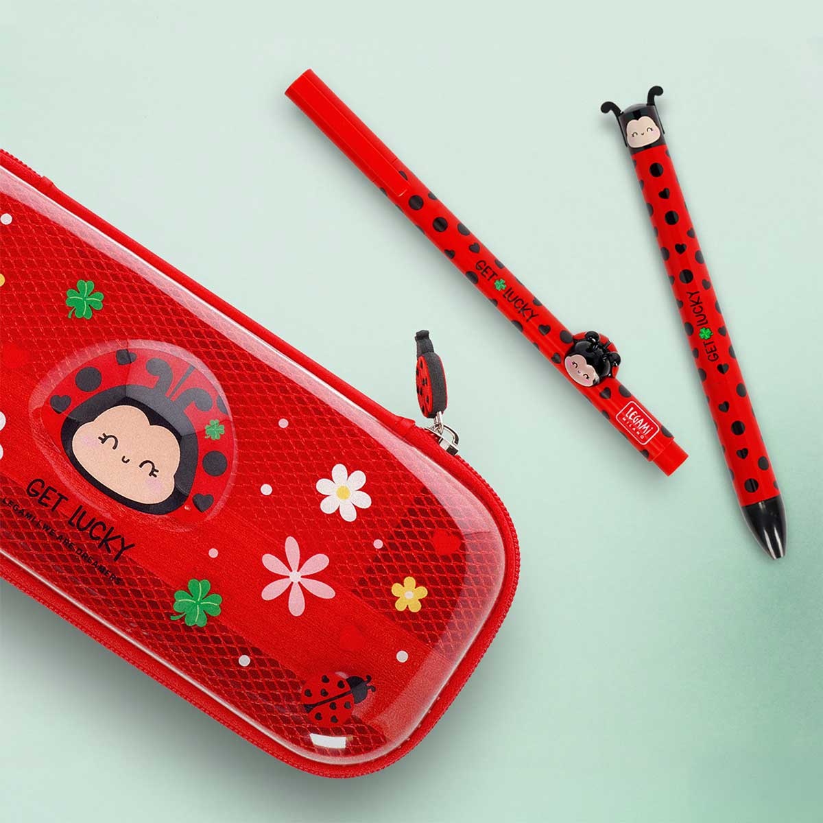 Legami Click and Clack Two-Colour Ballpoint Pen - Ladybug - image 4