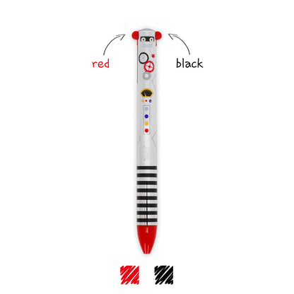 Legami Click and Clack Two-Colour Ballpoint Pen - Robot