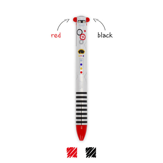 Legami Click and Clack Two-Colour Ballpoint Pen - Robot