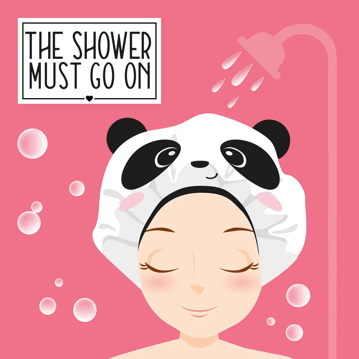 Legami The Shower Must Go On Shower Cap - Panda - image 2