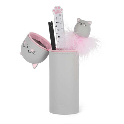 Legami Kawaii 2-in-1 Silicone Pencil Case - Kitty - image 2