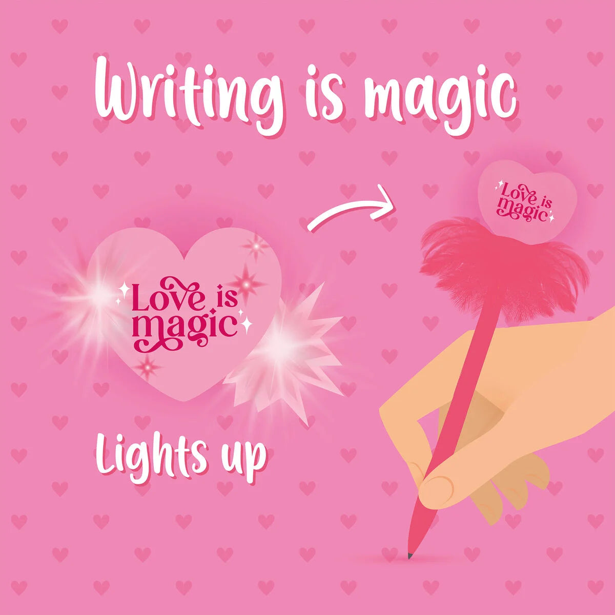 Legami Writing Is Magic Light-Up Pen - Heart - image 4