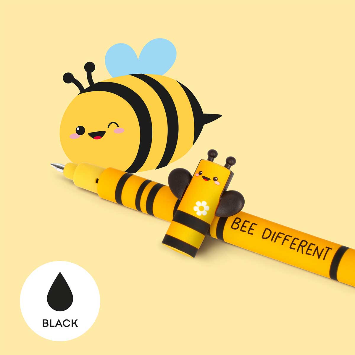Legami Erasable Gel Pen - Bee, Black Ink - image 3