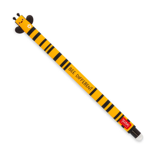 Legami Erasable Gel Pen - Bee, Black Ink