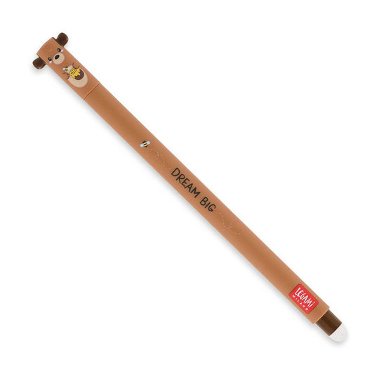 Legami Erasable Gel Pen - Teddy Bear, Red Ink