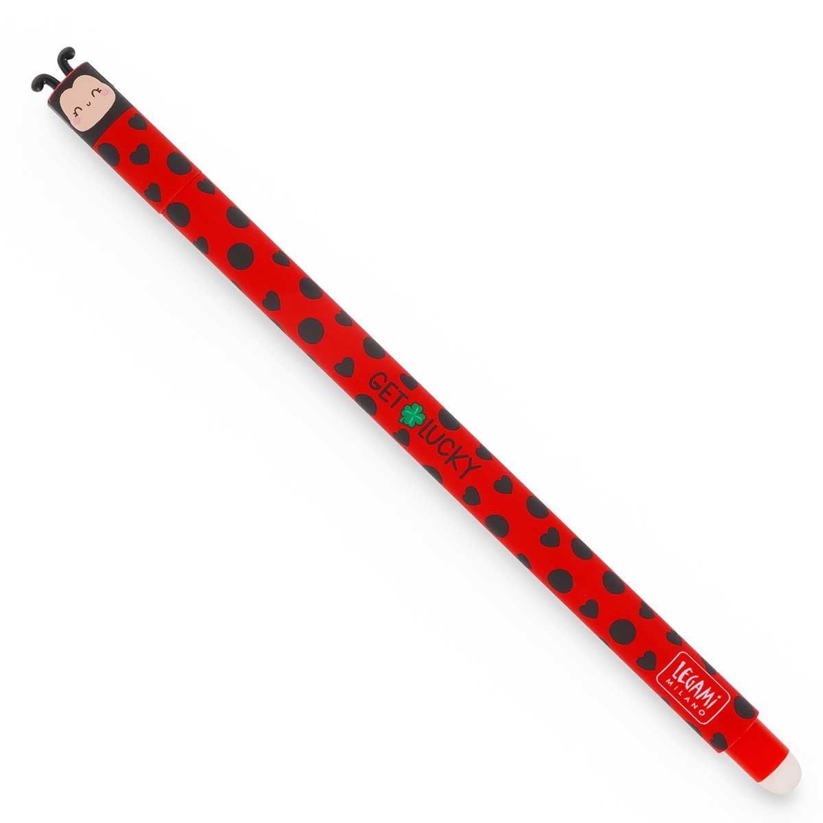 Legami Erasable Gel Pen - Ladybug, Red Ink