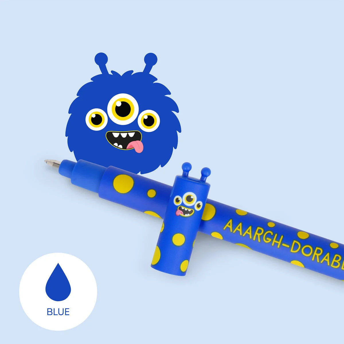 Legami Erasable Gel Pen - Monster, Blue Ink - image 3