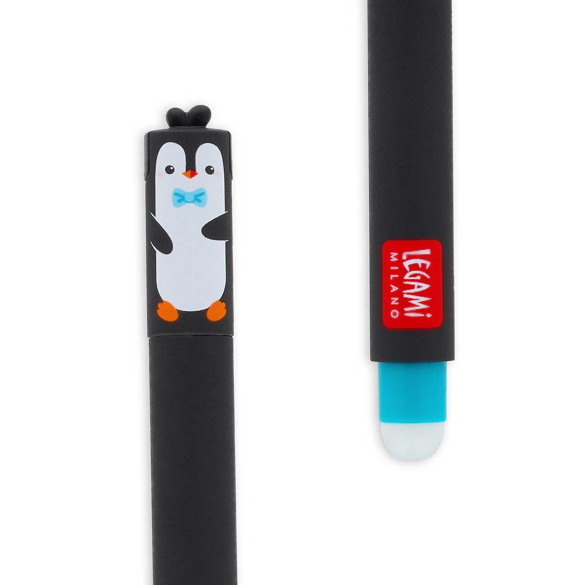 Legami Erasable Gel Pen - Penguin, Turquoise Ink - image 3
