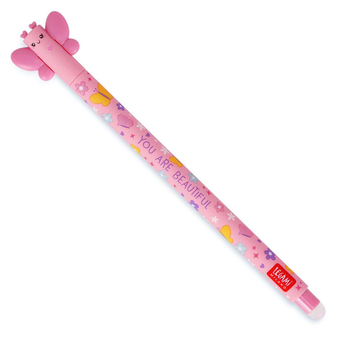Legami Erasable Gel Pen - Butterfly, Pink Ink