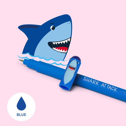 Legami Erasable Gel Pen - Shark, Blue Ink - image 3