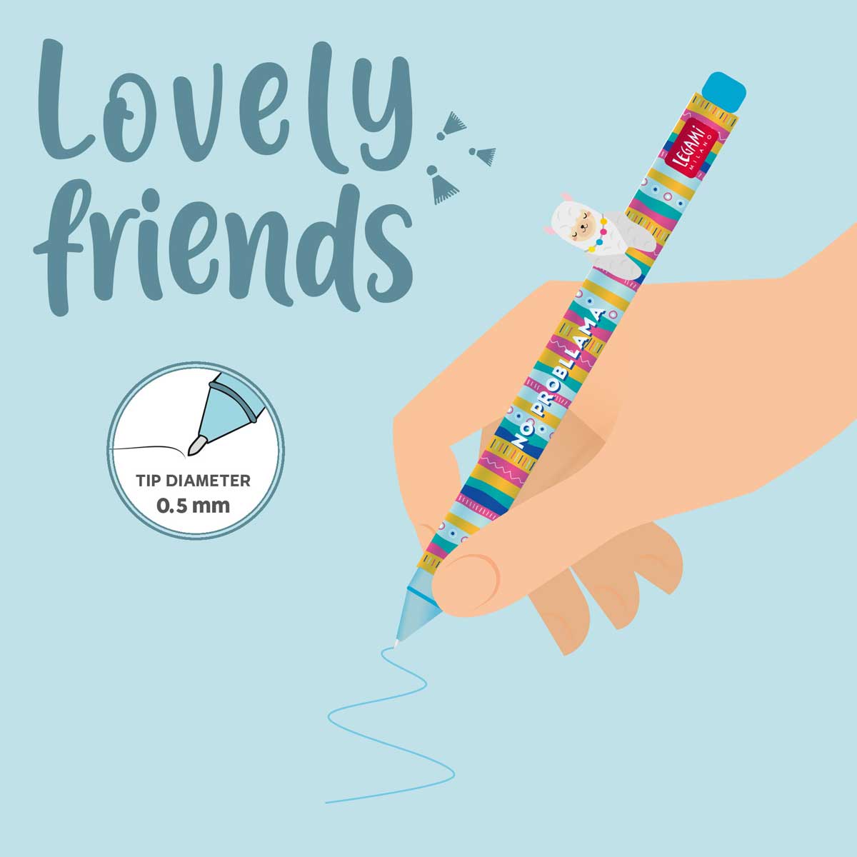 Legami Lovely Friends Gel Pen - Llama - image 3
