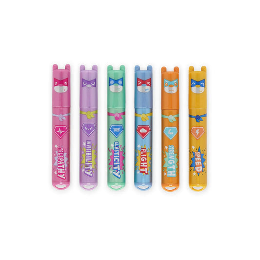 Legami Teddy's Superpower Set of 6 Mini Highlighters