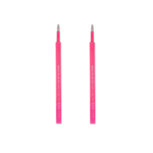 Legami Lovely Friends Gel Pen Refills, Pack of 2 - Neon Pink