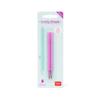 Legami Lovely Friends Gel Pen Refills, Pack of 2 - Purple - image 2