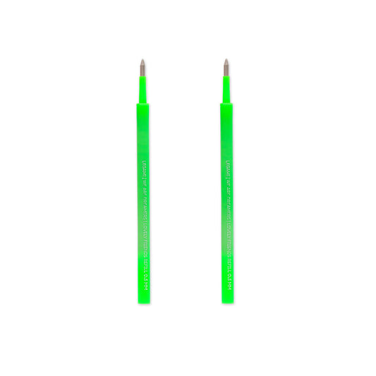 Legami Lovely Friends Gel Pen Refills, Pack of 2 - Neon Green