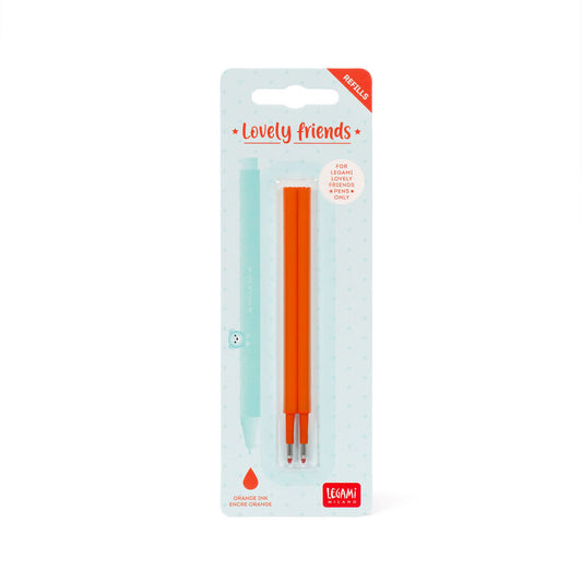 Legami Lovely Friends Gel Pen Refills, Pack of 2 - Orange - image 2