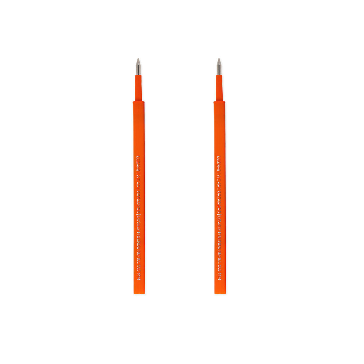 Legami Lovely Friends Gel Pen Refills, Pack of 2 - Orange