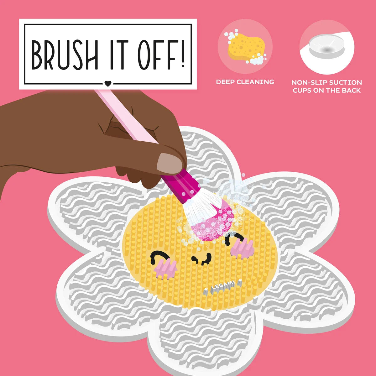 Legami Brush It Off Make-Up Brush Cleaning Pad - Daisy - image 4