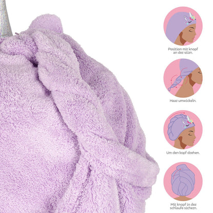 Legami Love My Hair Turban Hair Towel - Unicorn - image 3