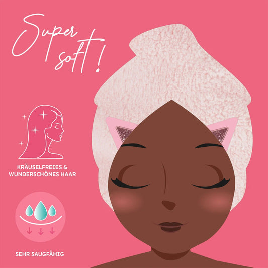 Legami Love My Hair Turban Hair Towel - Kitty - image 2