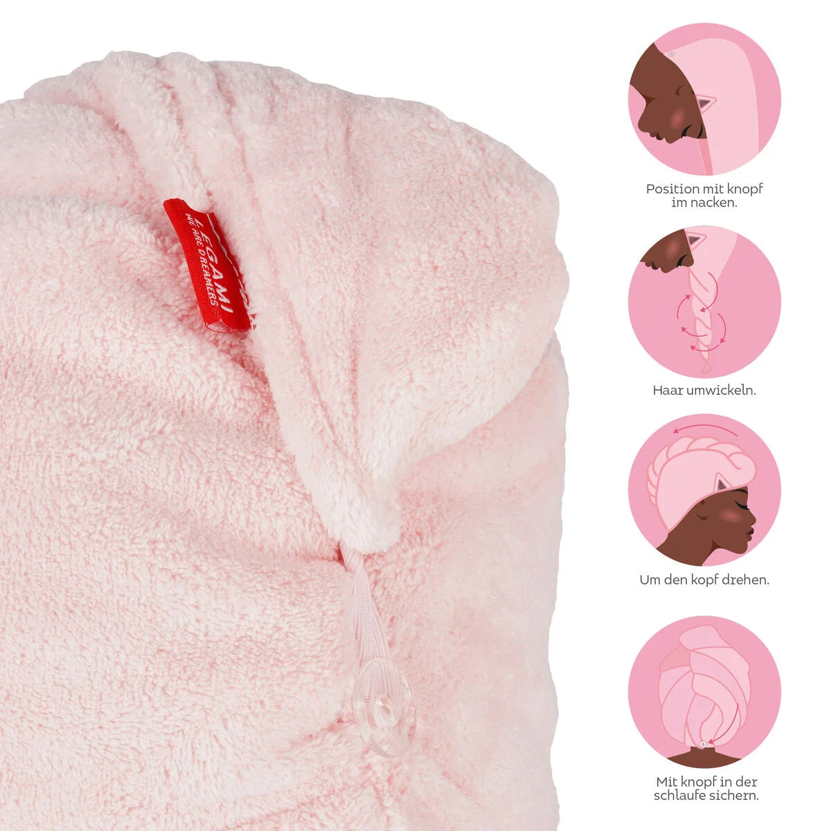 Legami Love My Hair Turban Hair Towel - Kitty - image 3