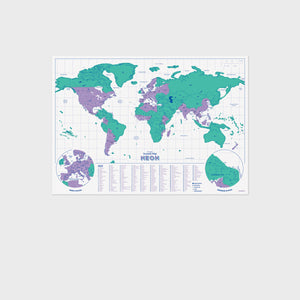 Green Neon Scratch Map