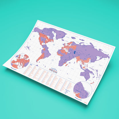 Purple Neon Scratch Map