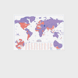 Purple Neon Scratch Map