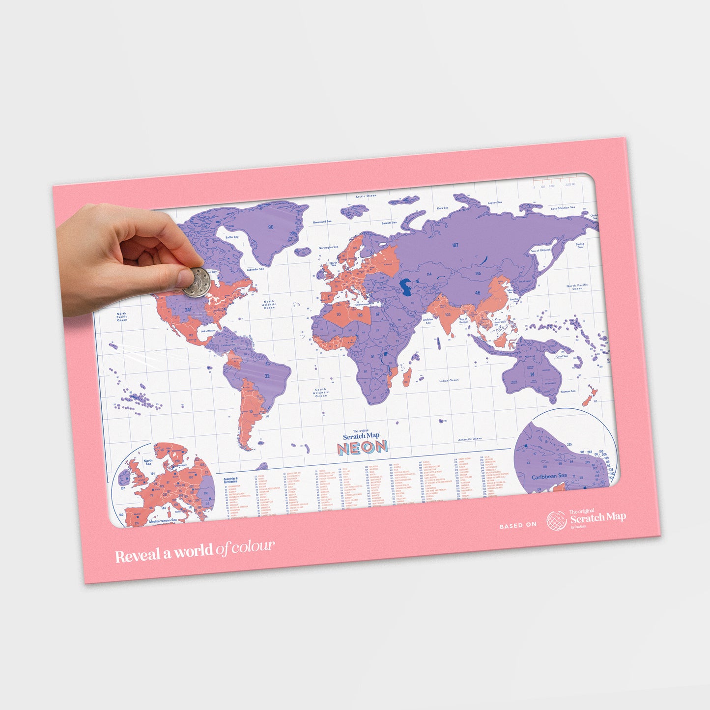 Purple Neon Scratch Map