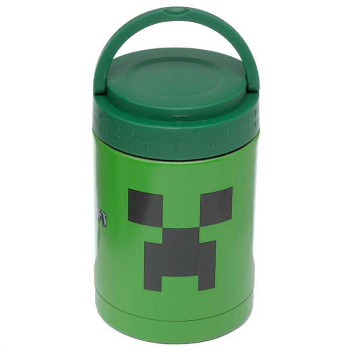 Puckator - Travel Bottle | Minecraft | Creeper Hot & Cold Lunch Pot | 500ml