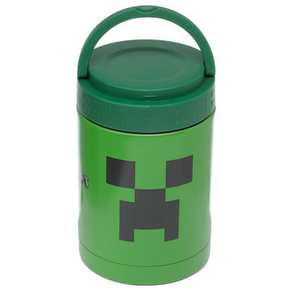Puckator - Travel Bottle | Minecraft | Creeper Hot & Cold Lunch Pot | 500ml