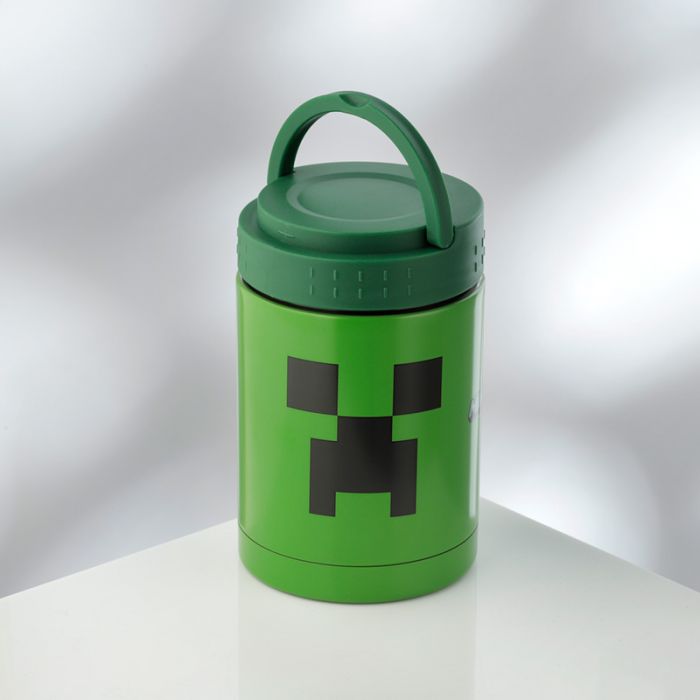 Puckator - Travel Bottle | Minecraft | Creeper Hot & Cold Lunch Pot | 500ml