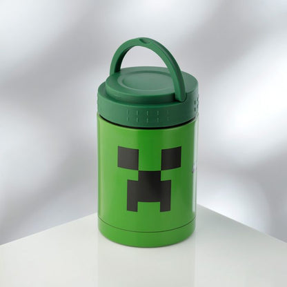 Puckator - Travel Bottle | Minecraft | Creeper Hot & Cold Lunch Pot | 500ml