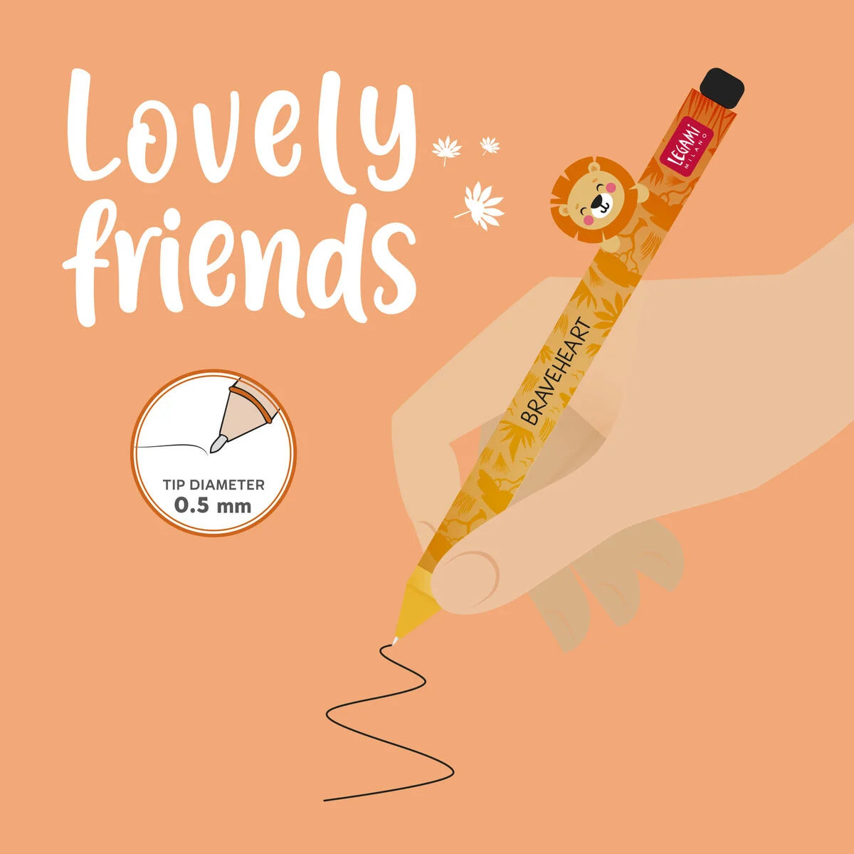 Legami Lovely Friends Gel Pen - Lion - image 3