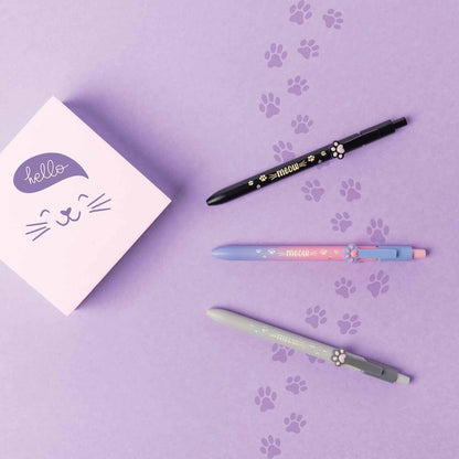 Legami Kitty-Themed Ballpoint Pen - Red Ink - Meow - Image 3