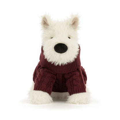 Jellycat Munro Scottie Dog 'Winter Jumper'