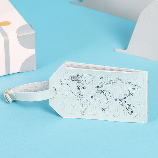 Chasing Threads - Luggage Tag | Stitch Map Luggage Tag | Mint