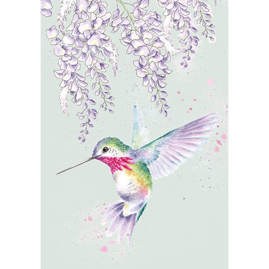 Wrendale Designs A6 Notebook - Wisteria Wishes Hummingbird