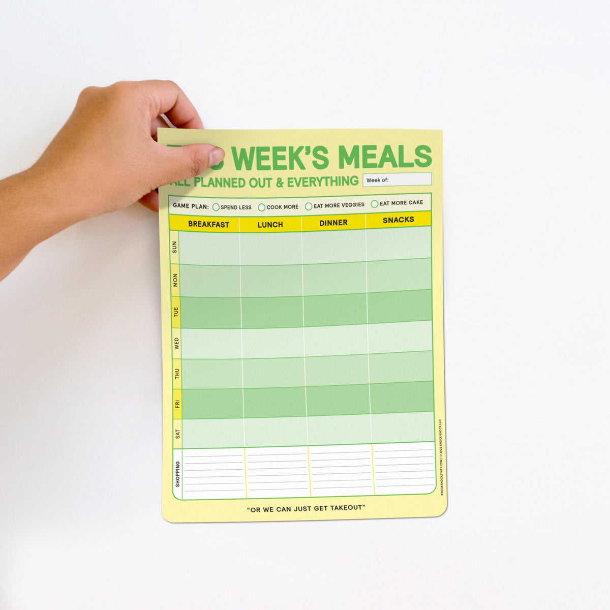 Knock Knock This Week's Meals Big and Sticky Notepad - image 4