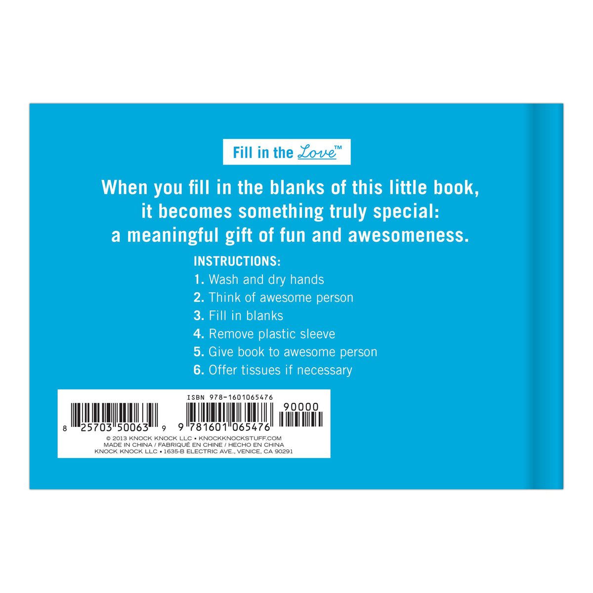 Knock Knock Why You're So Awesome Fill in the Love Book - image 3