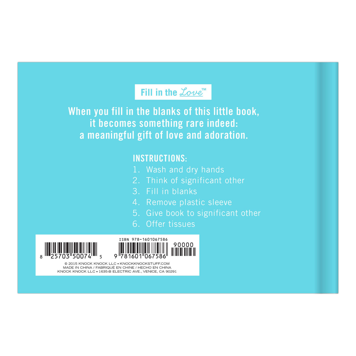 Knock Knock What I Love About Us Fill in the Love Book - image 3