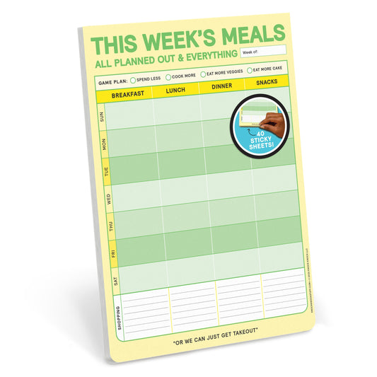 Knock Knock This Week's Meals Big and Sticky Notepad