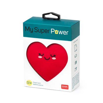 Legami Heart Portable Battery Charger - My Super Power - Image 3
