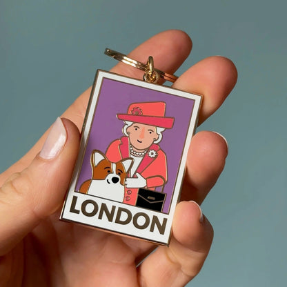 Collectable Cities Queen and Corgi Keyring - image 2