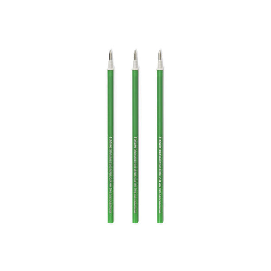 Legami Refills for Erasable Gel Pens - Green Ink, Set of 3 - Image 1
