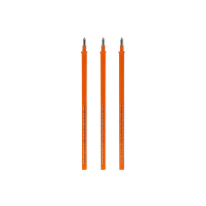 Erasable Gel Pen Refills, Orange - Pack of 3 - Image 1