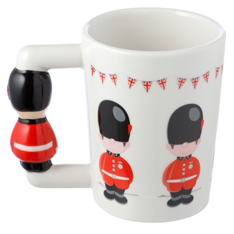 London Guardsman Figure Ceramic Shaped Handle Mug - image 3