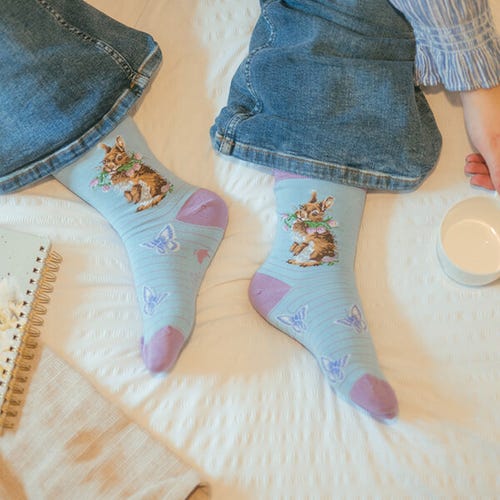  'Head Clover Heels' Rabbit Socks - Image 2