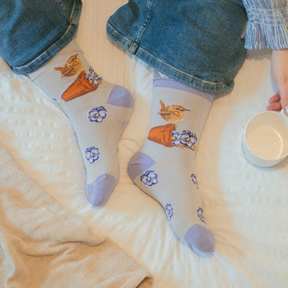 Wrendale Designs 'Pottering About' Wren Socks - Image 2
