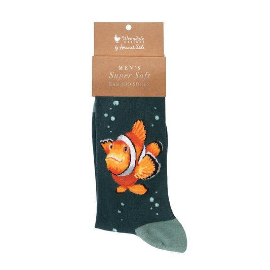 Wrendale Designs Men's Bamboo Socks - Clowning Around Fish